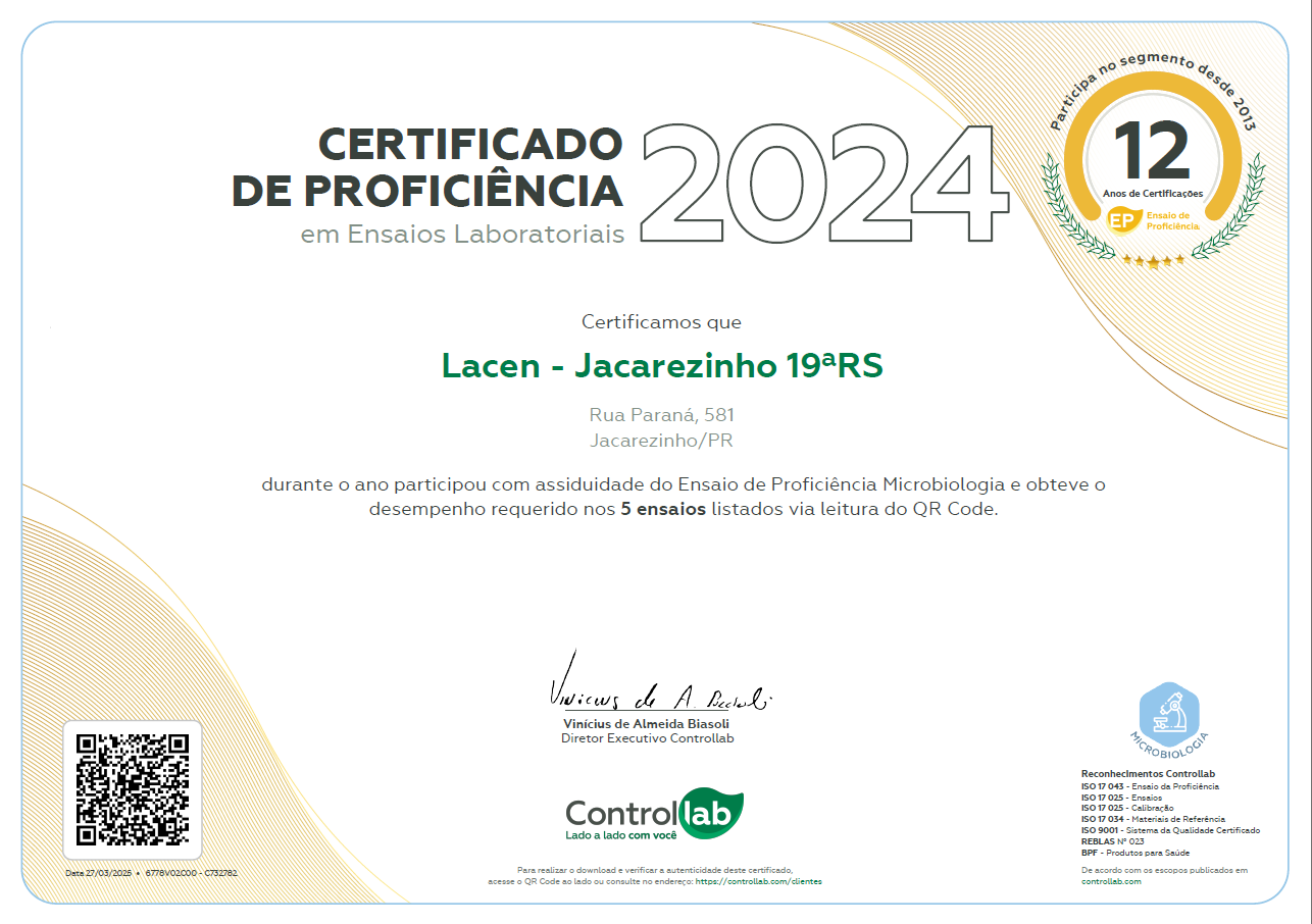 Certificado de Proficiência MB - 19º