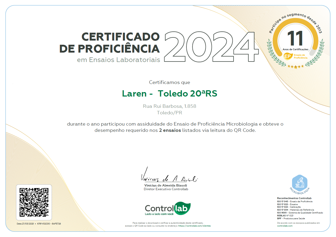 Certificado de Proficiência MB - 20º