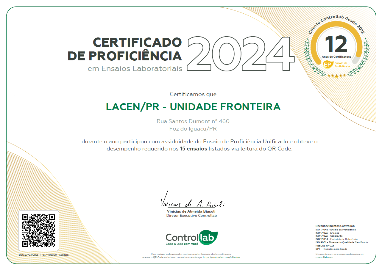 Certificado de Proficiência UNI - UF