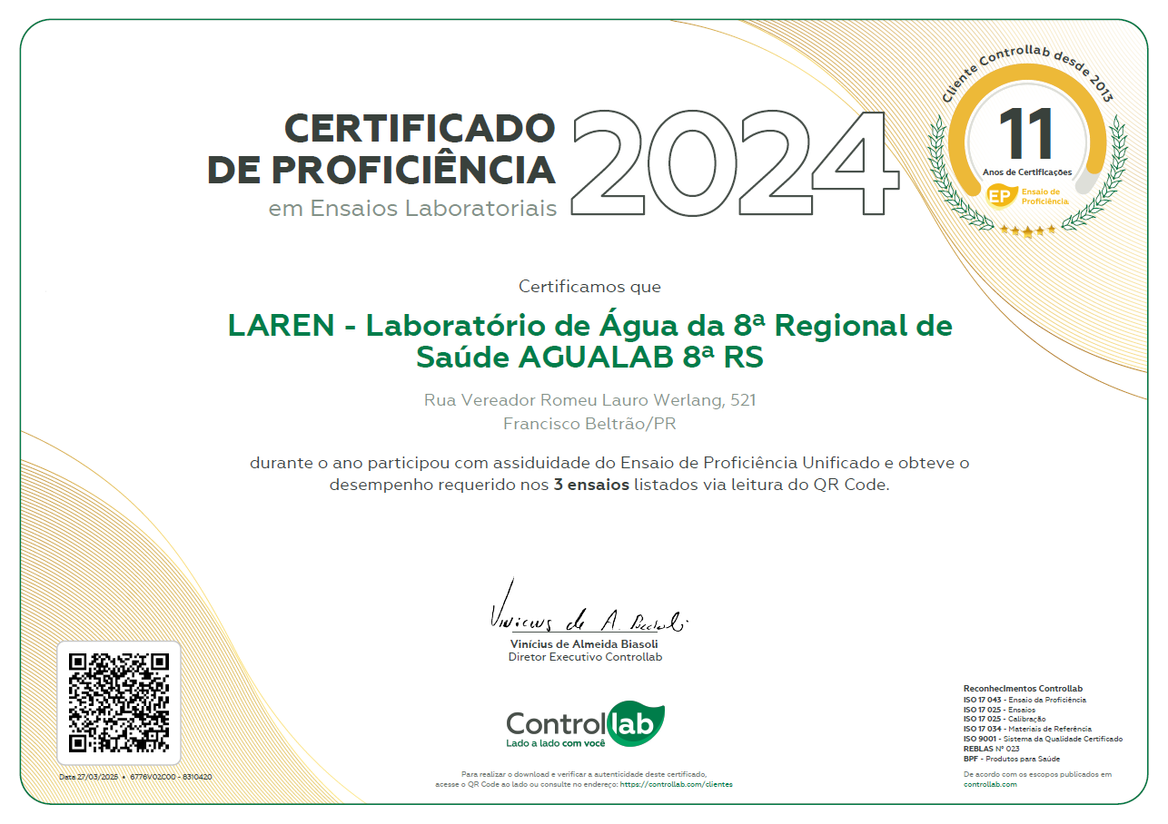 Certificado de Proficiência UNI - 8º
