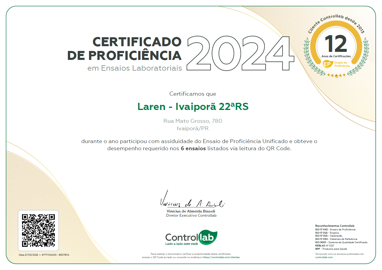 Certificado de Proficiência UNI - 22º