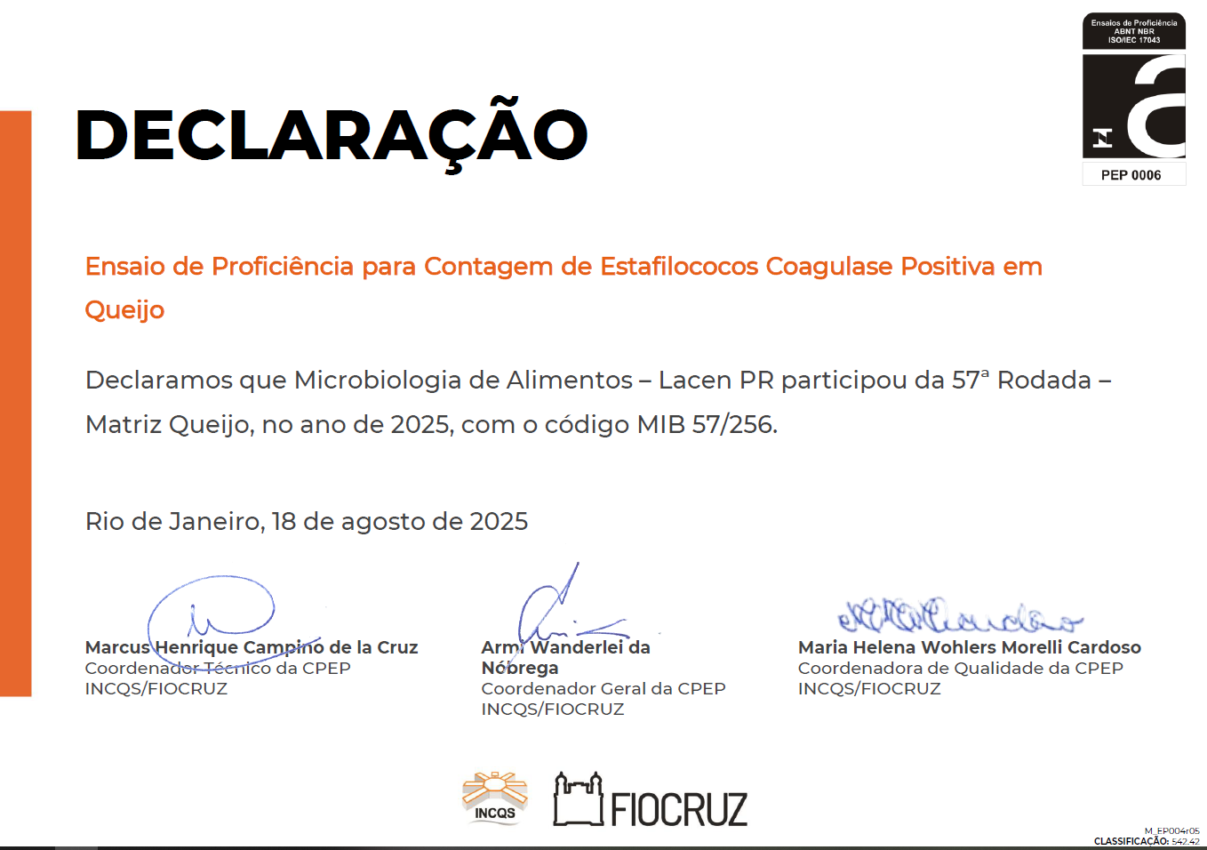 INCQS ESTAFILOCOCOS 2025